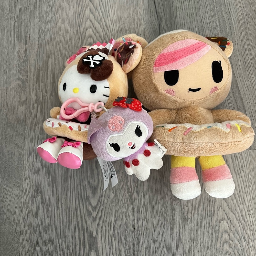 Hello Kitty Pink and Brown Plush Toy Collection